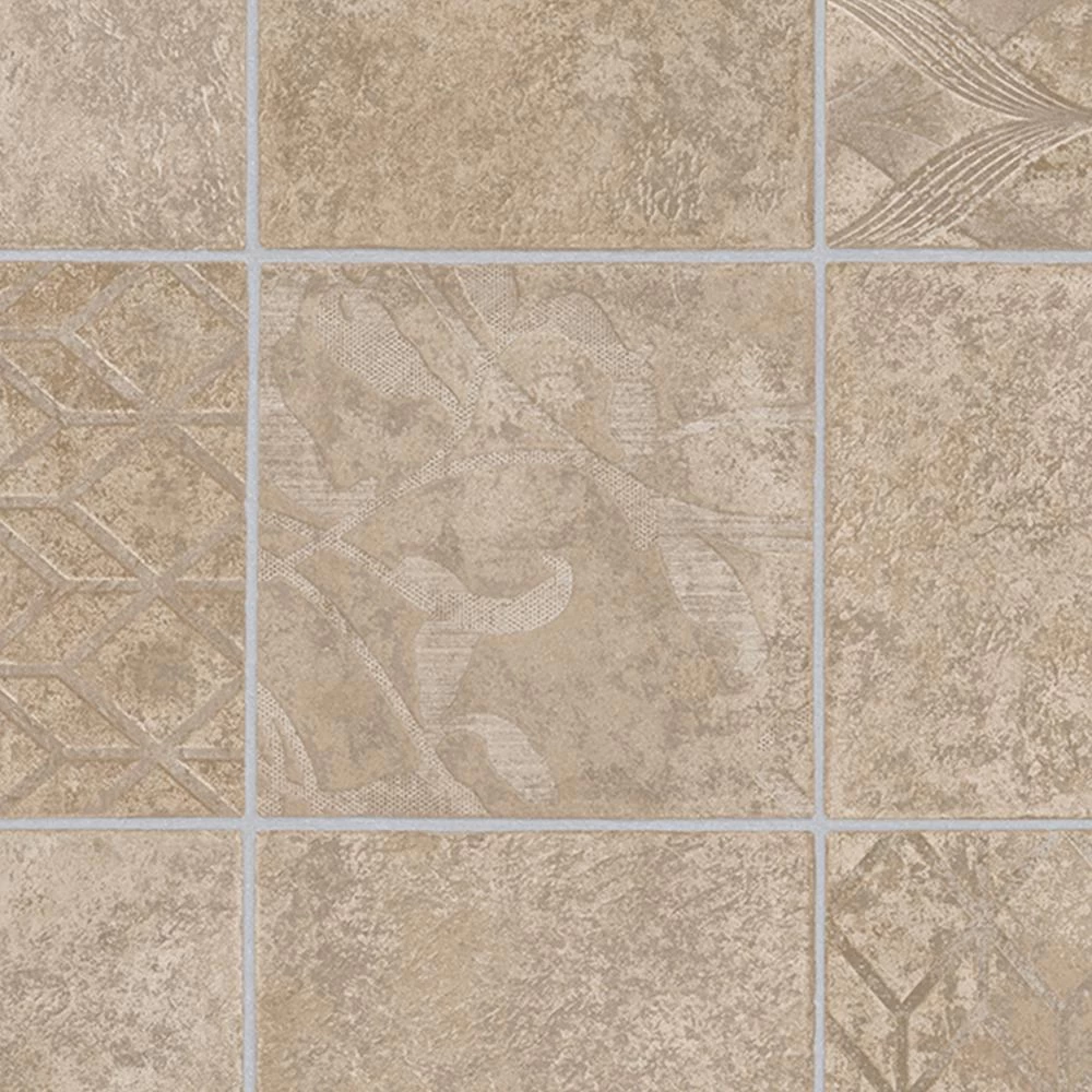 TrafficMASTER Marbella Tile Neutral Residential Vinyl Sheet, Sold By 13.2 Ft. Wide X Custom Length 3 TrafficMASTER Marbella Tile Neutral Residential Vinyl Sheet, Sold By 13.2 Ft. Wide X Custom Length