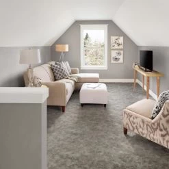 Congoleum ArmorCore Pro Ethereal 12-ft W Cut-to-Length Stormy Gray Stone Look Low-Gloss Finish Sheet Vinyl