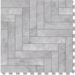 Perfection Floor Tile Master Mosaic Castle Stone/Satin 20-in X 20-in Water Resistant Interlocking Luxury Flooring (16.7-sq Ft) -Flooring Specialty Store 14117216 1800x1800