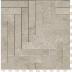 Perfection Floor Tile Master Mosaic Castle Stone/Satin 20-in X 20-in Water Resistant Interlocking Luxury Flooring (16.7-sq Ft) -Flooring Specialty Store 14117373 1800x1800