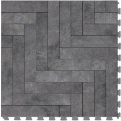 Perfection Floor Tile Master Mosaic Castle Stone/Satin 20-in X 20-in Water Resistant Interlocking Luxury Flooring (16.7-sq Ft) -Flooring Specialty Store 14117678 1800x1800