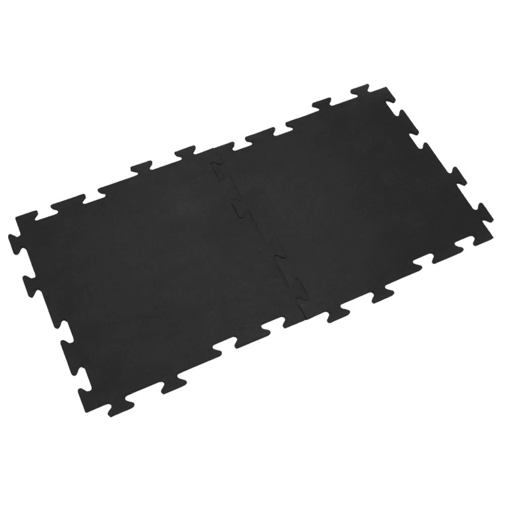 Rubber-Cal Armor-Lock (Fitness) 3/8 In. X 20 In. X 20 In. Black Interlocking Rubber Tiles (6-Pack, 16.5 Sq. Ft.) 7 Rubber-Cal Armor-Lock (Fitness) 3/8 In. X 20 In. X 20 In. Black Interlocking Rubber Tiles (6-Pack, 16.5 Sq. Ft.) - Image 5