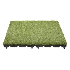 Technoflex 19 In. X 19 In. Artificial Grass Tile (8-Pack)