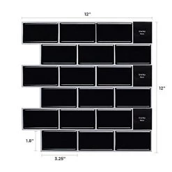 Subway Black 12 In. W X 12 In. H Peel And Stick Decorative Mosaic Wall Tile Backsplash (5 Tiles) -Flooring Specialty Store 2b0e40d5107f41cae0da1414c0d4d69e 1800x1800