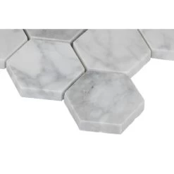 MSI Carrara White Hexagon 12 In. X 12 In. X 10 Mm Polished Marble Mesh-Mounted Mosaic Floor And Wall Tile (10 Sq. Ft. /case) -Flooring Specialty Store 2f735565e0d40d4435892a890c4a07d5 1800x1800