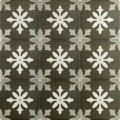 Picasso Nero 9x9 Glazed Porcelain Tile