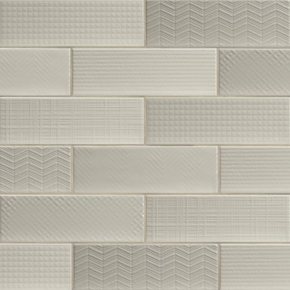 MSI Citylights Pure 3D Mix 12 In. X 4 In. Glossy Ceramic White Textured Subway Tile (9.9 Sq. Ft. / Case) 18 MSI Citylights Pure 3D Mix 12 In. X 4 In. Glossy Ceramic White Textured Subway Tile (9.9 Sq. Ft. / Case) - Image 16