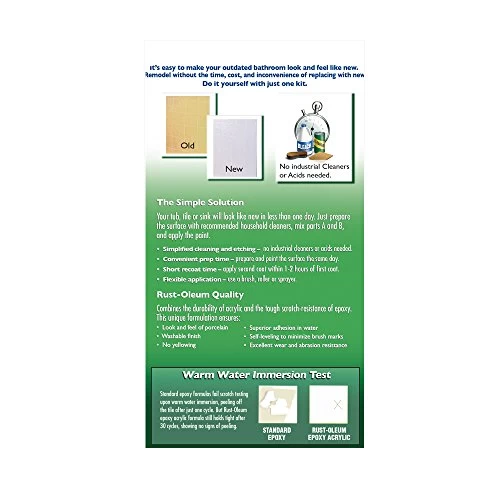 Rust-Oleum 7862519 Tub And Tile Refinishing 2-Part Kit, Biscuit 8 Rust-Oleum 7862519 Tub And Tile Refinishing 2-Part Kit, Biscuit - Image 6