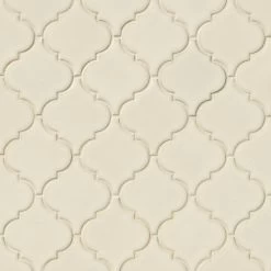 MSI Dove Gray Arabesque 10-1/2 In. X 15-1/2 In. X 8 Mm Glossy Ceramic Mesh-Mounted Mosaic Wall Tile (11.7 Sq. Ft. / Case) -Flooring Specialty Store 4c0bfe4240b1a012be7b1f1273a702e6 1800x1800