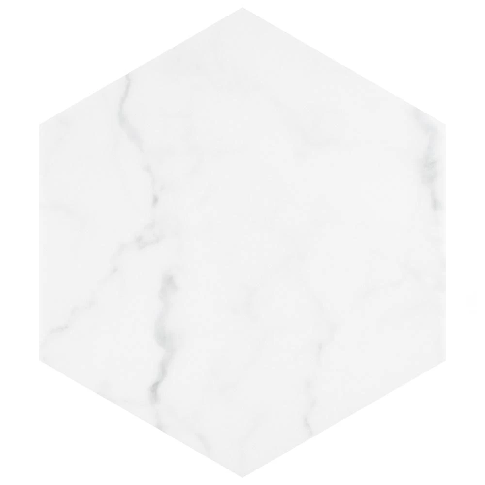 Merola Tile Classico Carrara Hexagon 7 In. X 8 In. Porcelain Floor And Wall Tile (7.67 Sq. Ft. / Case) 9 Merola Tile Classico Carrara Hexagon 7 In. X 8 In. Porcelain Floor And Wall Tile (7.67 Sq. Ft. / Case) - Image 7