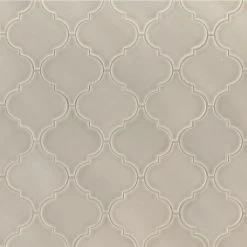 MSI Dove Gray Arabesque 10-1/2 In. X 15-1/2 In. X 8 Mm Glossy Ceramic Mesh-Mounted Mosaic Wall Tile (11.7 Sq. Ft. / Case) -Flooring Specialty Store 5cd346e86bdd3d784730fcea27467149 1800x1800