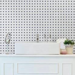 Merola Tile Metro Basketweave Matte White With Cobalt Dot 11-3/4 In. X 11-3/4 In. Porcelain Mosaic Tile (19.58 Sq. Ft./Case) -Flooring Specialty Store 6b2112c6cf6e4dc59245bd42f9d8d298 1800x1800