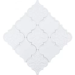 Bond Tile Roma White 6.25 In. X 7.25 In. Ceramic Arabesque Wall Tile (30 Pieces 4.84 Sq. Ft. / Box) -Flooring Specialty Store 6bd019b9 a991 4d7c a167 58dbe87e550f.9454e25d8e29b9bdb21f715e9f4ce4b5 1800x1800
