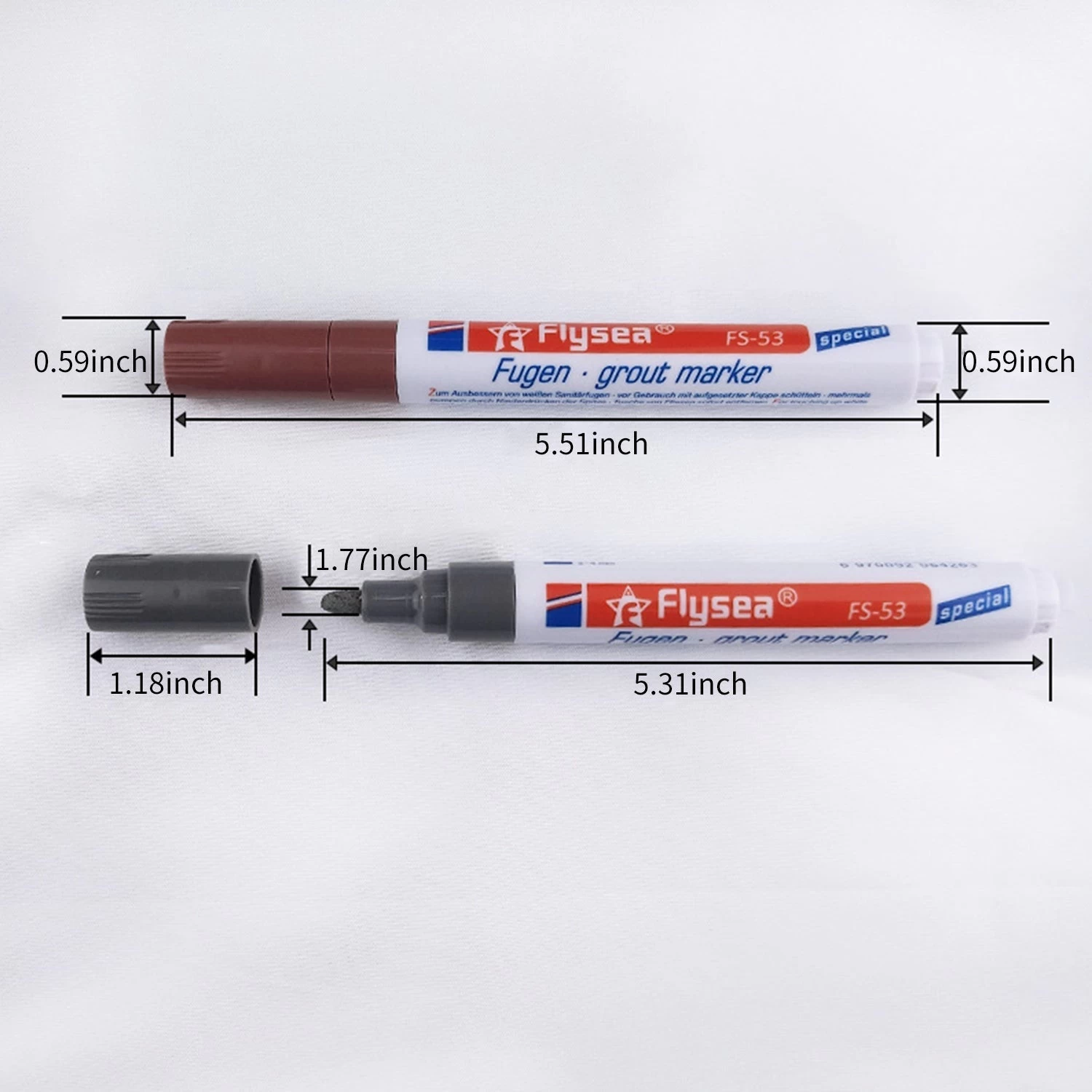 Grout Marker Grout Tile Pen Grout Restorer Pen Renew Marker With Replacement Nib For Tile Grout Lines Tile Wall Floor Bathrooms Kitchen 4 Grout Marker Grout Tile Pen Grout Restorer Pen Renew Marker With Replacement Nib For Tile Grout Lines Tile Wall Floor Bathrooms Kitchen - Image 2