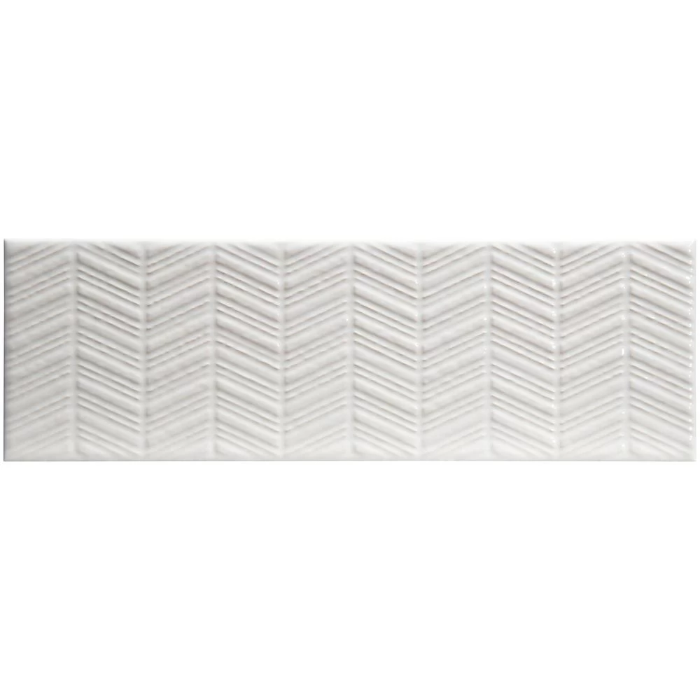 MSI Citylights Pure 3D Mix 12 In. X 4 In. Glossy Ceramic White Textured Subway Tile (9.9 Sq. Ft. / Case) 7 MSI Citylights Pure 3D Mix 12 In. X 4 In. Glossy Ceramic White Textured Subway Tile (9.9 Sq. Ft. / Case) - Image 5