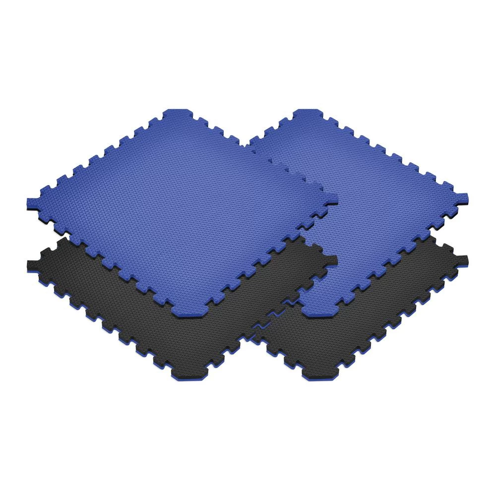 Norsk Dazzling Blue/Black 24 In. X 24 In. EVA Foam Truly Reversible Sport MMA Interlocking Tile (12-Tile) 3 Norsk Dazzling Blue/Black 24 In. X 24 In. EVA Foam Truly Reversible Sport MMA Interlocking Tile (12-Tile)