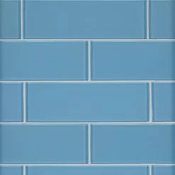 Flooring Specialty Store 26 MSI Royal Azure 3 In. X 6 In. X 8mm Glossy Glass Blue Subway Tile (1 Sq. Ft. / Case)
