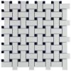 Merola Tile Metro Basketweave Matte White With Cobalt Dot 11-3/4 In. X 11-3/4 In. Porcelain Mosaic Tile (19.58 Sq. Ft./Case) -Flooring Specialty Store 74fa86544ac42cbdfdbf28fa149ecc4f 1800x1800