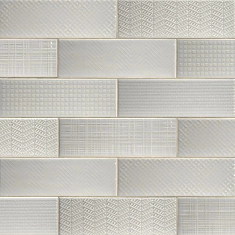 MSI Citylights Pure 3D Mix 12 In. X 4 In. Glossy Ceramic White Textured Subway Tile (9.9 Sq. Ft. / Case) 16 MSI Citylights Pure 3D Mix 12 In. X 4 In. Glossy Ceramic White Textured Subway Tile (9.9 Sq. Ft. / Case) - Image 14