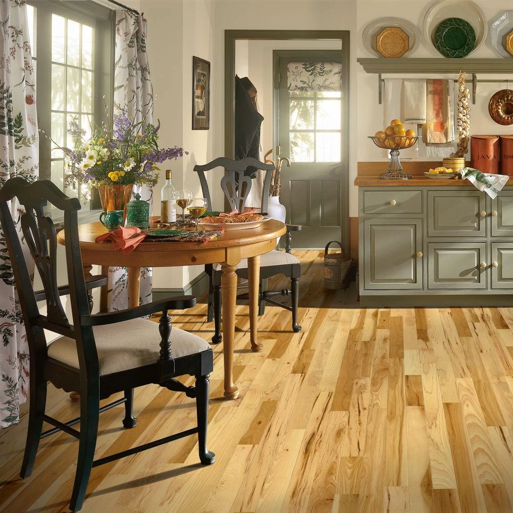 Bruce Hickory Country Natural 3/4 In. Thick X 2-1/4 In. Wide X Varying Length Solid Hardwood Flooring (20 Sq. Ft. / Case) 4 Bruce Hickory Country Natural 3/4 In. Thick X 2-1/4 In. Wide X Varying Length Solid Hardwood Flooring (20 Sq. Ft. / Case) - Image 2