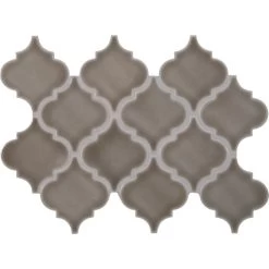 MSI Dove Gray Arabesque 10-1/2 In. X 15-1/2 In. X 8 Mm Glossy Ceramic Mesh-Mounted Mosaic Wall Tile (11.7 Sq. Ft. / Case) -Flooring Specialty Store 792d9f3bbb4a5c416d8a4c4389b2bfc5 1800x1800