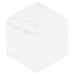 Merola Tile Classico Carrara Hexagon 7 In. X 8 In. Porcelain Floor And Wall Tile (7.67 Sq. Ft. / Case) 20 Merola Tile Classico Carrara Hexagon 7 In. X 8 In. Porcelain Floor And Wall Tile (7.67 Sq. Ft. / Case) -Flooring Specialty Store 7b446ecb06ea72ea69000a2782d0459d 1800x1800