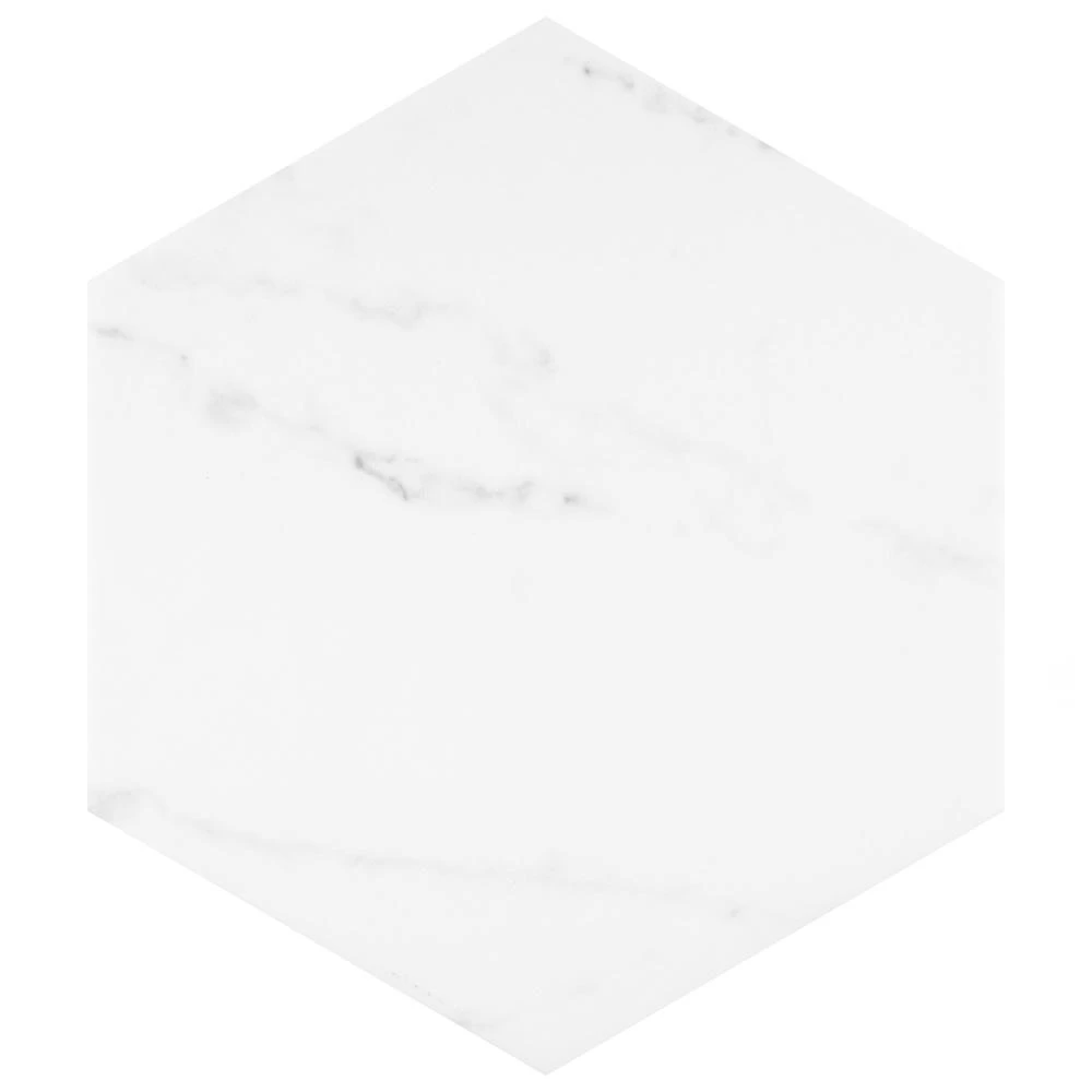 Merola Tile Classico Carrara Hexagon 7 In. X 8 In. Porcelain Floor And Wall Tile (7.67 Sq. Ft. / Case) 10 Merola Tile Classico Carrara Hexagon 7 In. X 8 In. Porcelain Floor And Wall Tile (7.67 Sq. Ft. / Case) - Image 8