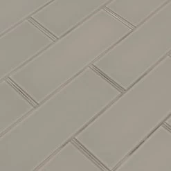 MSI Pebble 3 In. X 9 In. X 8mm Glossy Glass Gray Subway Tile (3.8 Sq. Ft. /case) -Flooring Specialty Store 82432d2b31c05e5d17a4d3346804ffa1 1800x1800