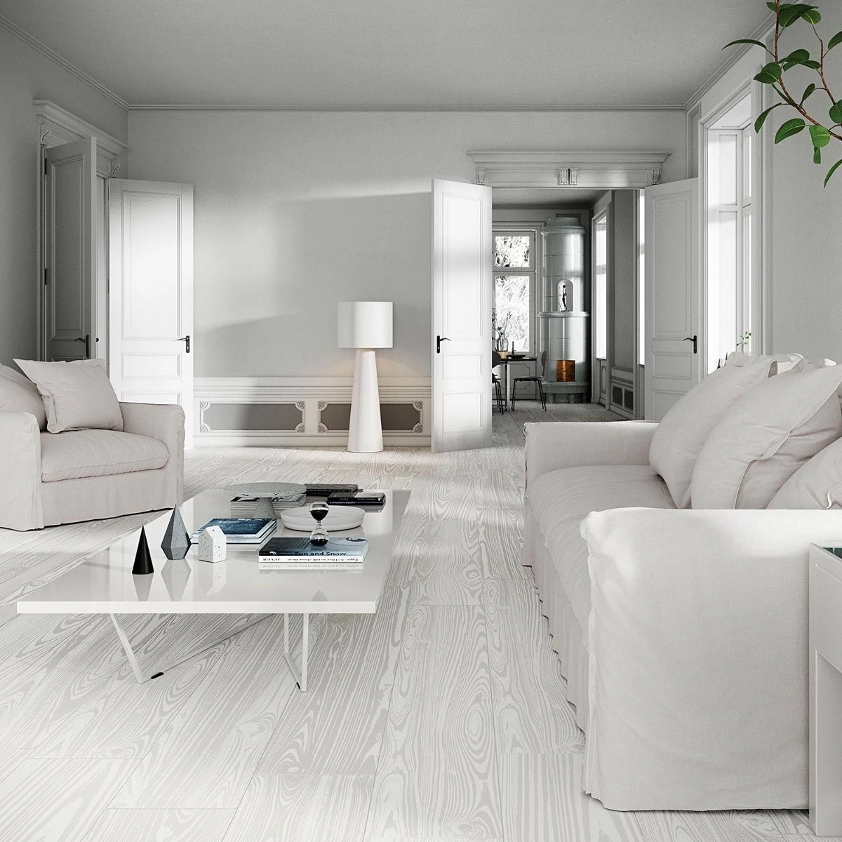 Bond Tile Sketchwood White 8 In. X 48 In. Matte Porcelain Floor And Wall Tile (5 Pieces 12.91 Sq. Ft. / Box) 8 Bond Tile Sketchwood White 8 In. X 48 In. Matte Porcelain Floor And Wall Tile (5 Pieces 12.91 Sq. Ft. / Box) - Image 6