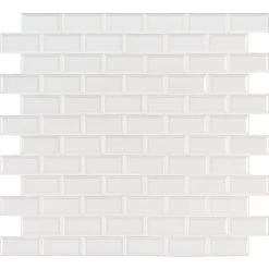 MSI Bright White Bevel 11.47 In. X 11.63 In. X 6 Mm Glossy Porcelain Mesh-Mounted Mosaic Tile (13.35 Sq. Ft. / Case) -Flooring Specialty Store 86466ffdc9bcd6ec33415c43189fda82 1800x1800