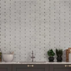 MSI Marbella Diamond 12 In. X 12 In. X 10mm Polished Marble Mesh-Mounted Mosaic Tile (10 Sq. Ft. / Case) -Flooring Specialty Store 86670b503920db2bd5c00e7b6f747a59 1800x1800