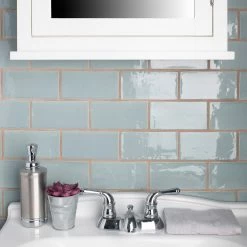 Merola Tile Chester Acqua 3 In. X 6 In. Ceramic Wall Subway Tile (6.02 Sq. Ft. / Case) -Flooring Specialty Store 86bdc3cbee1439684be502a037792f1a 1800x1800