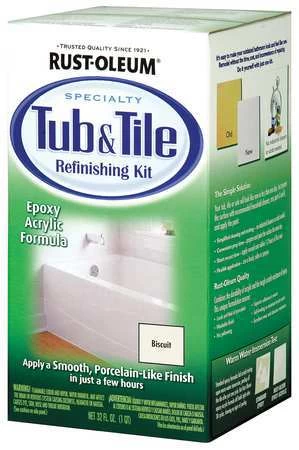 Rust-Oleum 7862519 Tub And Tile Refinishing 2-Part Kit, Biscuit 3 Rust-Oleum 7862519 Tub And Tile Refinishing 2-Part Kit, Biscuit