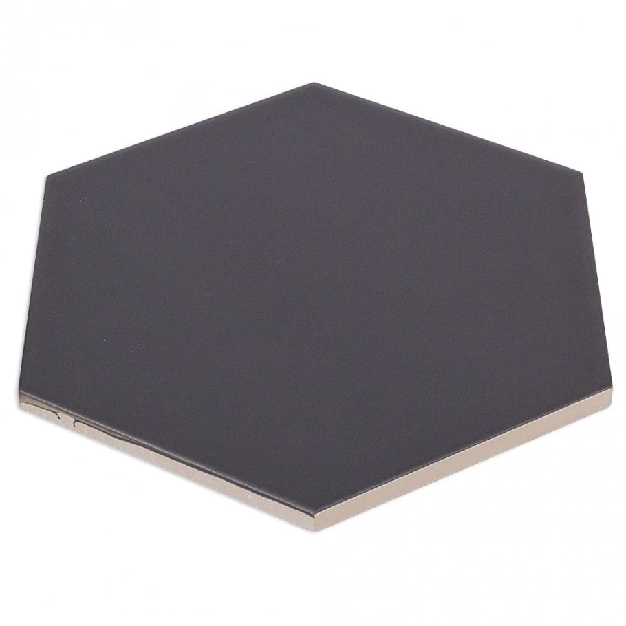 Magen Hex Dark Gray Matte Ceramic Hexagon Tile 8 Magen Hex Dark Gray Matte Ceramic Hexagon Tile - Image 6