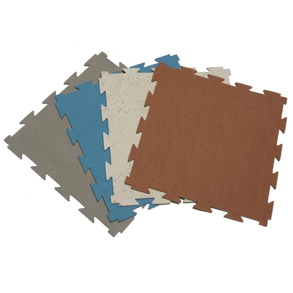 Rubber-Cal Terra-Flex 1/4 In. X 24 In. X 24 In. Dark Gray Interlocking Rubber Mat (5-Pack, 20 Sq. Ft.) 4 Rubber-Cal Terra-Flex 1/4 In. X 24 In. X 24 In. Dark Gray Interlocking Rubber Mat (5-Pack, 20 Sq. Ft.) - Image 2