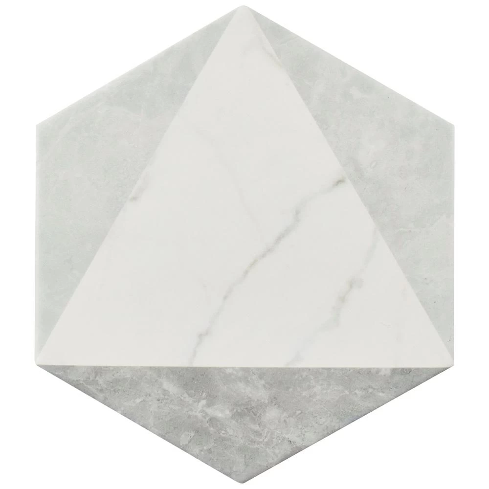 Merola Tile Classico Carrara Hexagon 7 In. X 8 In. Porcelain Floor And Wall Tile (7.67 Sq. Ft. / Case) 13 Merola Tile Classico Carrara Hexagon 7 In. X 8 In. Porcelain Floor And Wall Tile (7.67 Sq. Ft. / Case) - Image 11