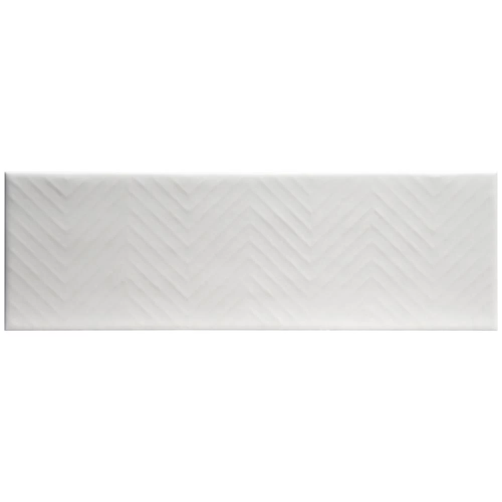 MSI Citylights Pure 3D Mix 12 In. X 4 In. Glossy Ceramic White Textured Subway Tile (9.9 Sq. Ft. / Case) 12 MSI Citylights Pure 3D Mix 12 In. X 4 In. Glossy Ceramic White Textured Subway Tile (9.9 Sq. Ft. / Case) - Image 10