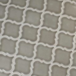 MSI Dove Gray Arabesque 10-1/2 In. X 15-1/2 In. X 8 Mm Glossy Ceramic Mesh-Mounted Mosaic Wall Tile (11.7 Sq. Ft. / Case) -Flooring Specialty Store a529e1327a86fcd5913379109f743bcc 1800x1800