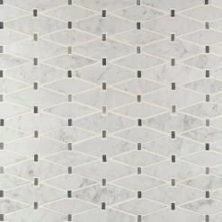 MSI Marbella Diamond 12 In. X 12 In. X 10mm Polished Marble Mesh-Mounted Mosaic Tile (10 Sq. Ft. / Case)