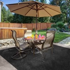 Heavy-Duty Ribbed Indoor/Outdoor Carpet With Rubber Marine Backing - Charcoal Black 6' X 10' - Several Sizes Available - Carpet Flooring For Patio, Porch, Deck, Boat, Basement Or Garage -Flooring Specialty Store a91cdd69 5610 45c6 a4f3 53d09e60d011 1.383fc128966fc2b947f1c5b1e5779eab 1800x1800