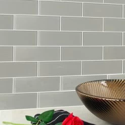 MSI Pebble 3 In. X 9 In. X 8mm Glossy Glass Gray Subway Tile (3.8 Sq. Ft. /case) -Flooring Specialty Store ae5a16ca84dcf8643357cc0dd76ee37a 1800x1800