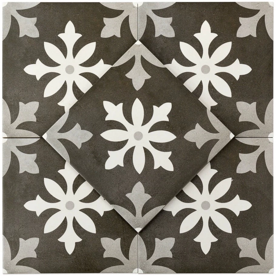 Picasso Nero 9x9 Glazed Porcelain Tile 7 Picasso Nero 9x9 Glazed Porcelain Tile - Image 5