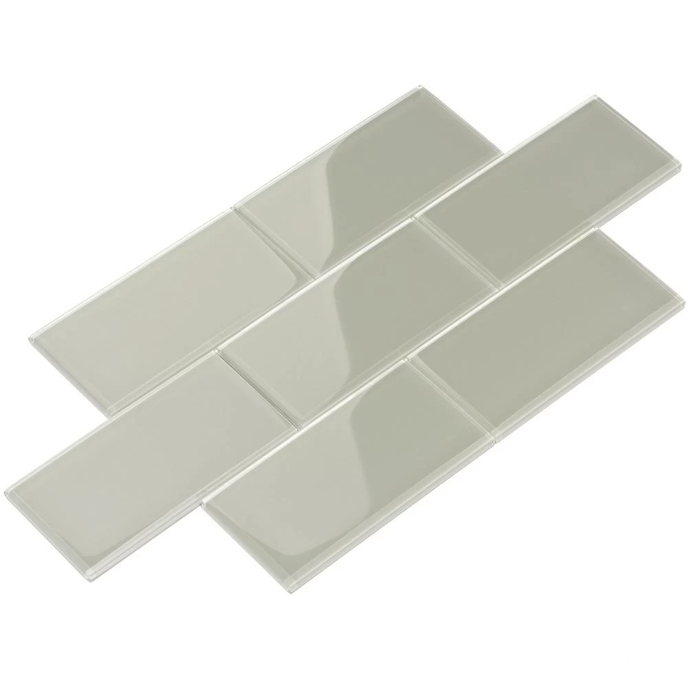 Giorbello Cool White 3 In. X 6 In. X 8mm Glass Subway Wall Tile (5.5 Sq. Ft./Case) 9 Giorbello Cool White 3 In. X 6 In. X 8mm Glass Subway Wall Tile (5.5 Sq. Ft./Case) - Image 7