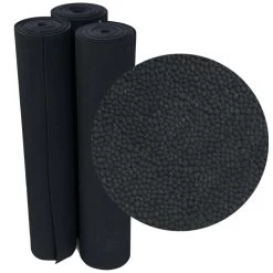 Rubber-Cal "Tuff-n-Lastic" Rubber Runner Mat - 1/8 In X 48 In X 9 Ft Rolled Rubber Flooring - Black