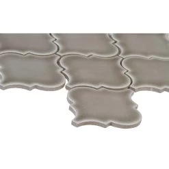MSI Dove Gray Arabesque 10-1/2 In. X 15-1/2 In. X 8 Mm Glossy Ceramic Mesh-Mounted Mosaic Wall Tile (11.7 Sq. Ft. / Case) -Flooring Specialty Store c43abd7325f73d302f565261e75aa83b 1800x1800