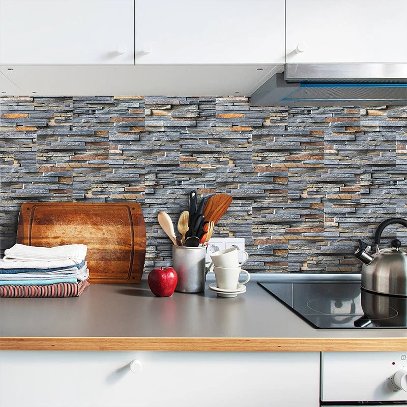 Self-Adhesive Vinyl Flooring Tiles Waterproof Peel And Stick Tiles Wall Stickers For Home Decor,Gray Wood Grain 8 Self-Adhesive Vinyl Flooring Tiles Waterproof Peel And Stick Tiles Wall Stickers For Home Decor,Gray Wood Grain - Image 6