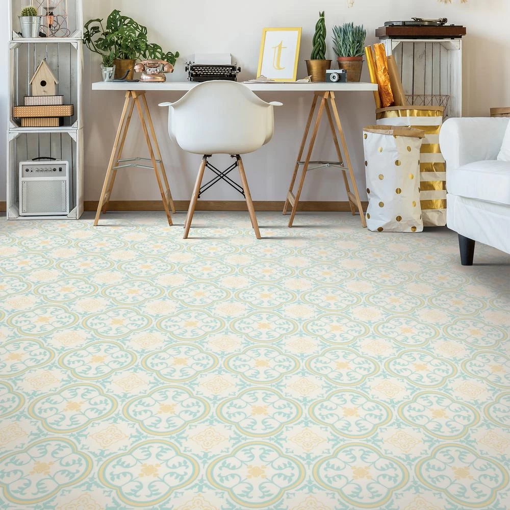 IVC Soho Blue And Gold Residential Vinyl Sheet, Sold By 13.2 Ft. Wide X Custom Length 4 IVC Soho Blue And Gold Residential Vinyl Sheet, Sold By 13.2 Ft. Wide X Custom Length - Image 2