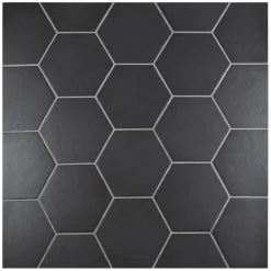 Merola Tile Hexatile Matte Nero 7 In. X 8 In. Porcelain Floor And Wall Tile (7.67 Sq. Ft./case) -Flooring Specialty Store e06d0df999312c3a4156f9fa2bdbba71 1800x1800