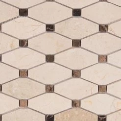 MSI Valencia Blend Elongated Octagon 12 In. X 12 In. X 10 Mm Polished Marble Mesh-Mounted Mosaic Tile (10 Sq. Ft. / Case) -Flooring Specialty Store e33212c969d0da463af9aaada40f0f57 1800x1800