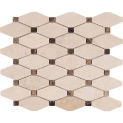 MSI Valencia Blend Elongated Octagon 12 In. X 12 In. X 10 Mm Polished Marble Mesh-Mounted Mosaic Tile (10 Sq. Ft. / Case) -Flooring Specialty Store e4a189499c7e825265a41f04331ad576 1800x1800